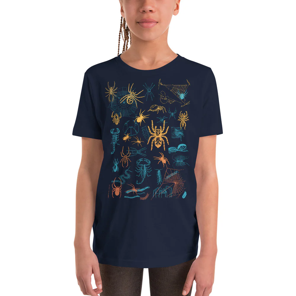 Vintage Spiders Youth Graphic Tee - Image 2