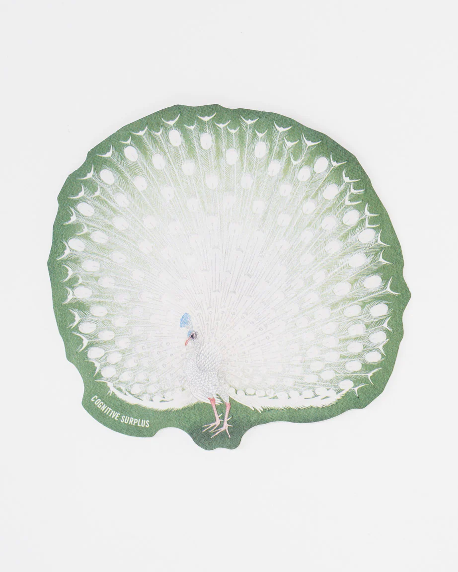 White Peacock Sticker