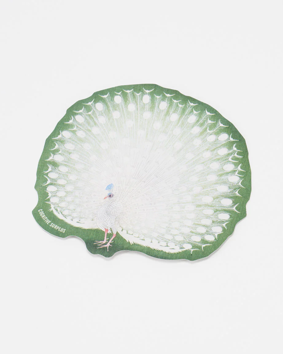 White Peacock Sticker - Image 2