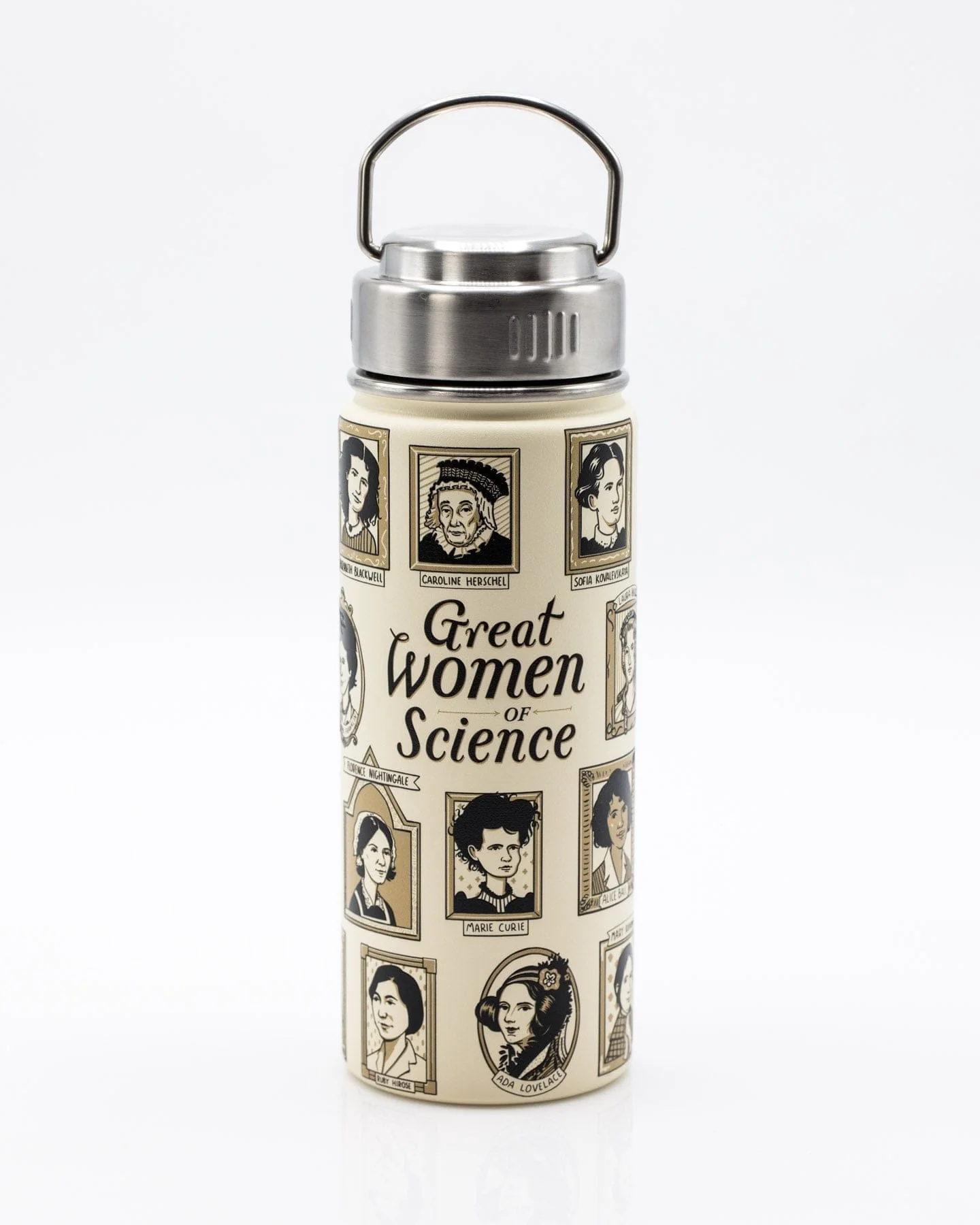 Women of Science 18 oz Steel Bottle - Cream