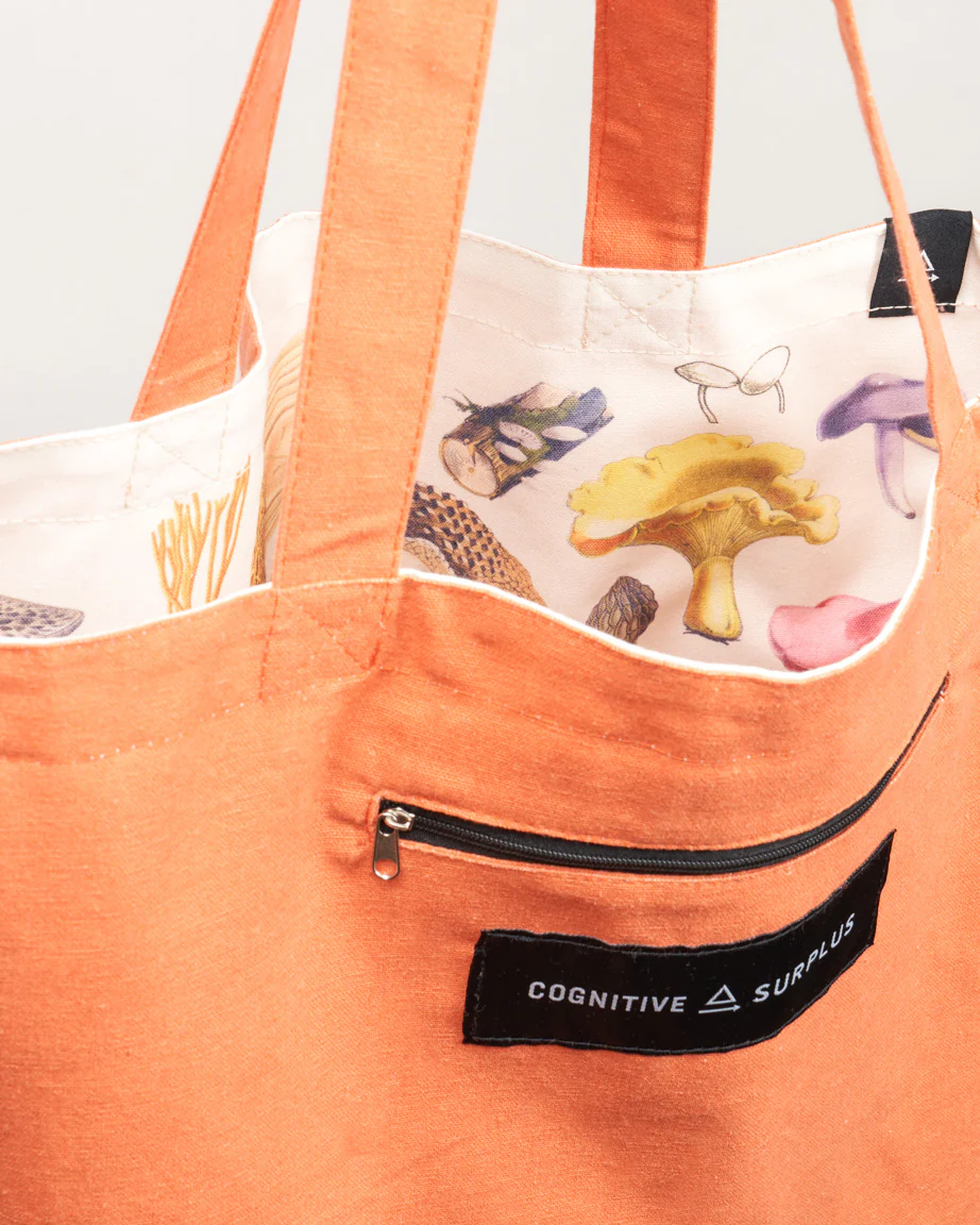 Woodland Mushrooms Canvas Shoulder Tote - Image 2